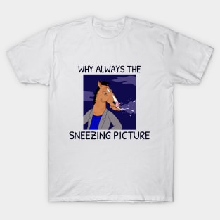 Bojack horseman - WHY ALWAYS THE SNEEZING PICTURE T-Shirt